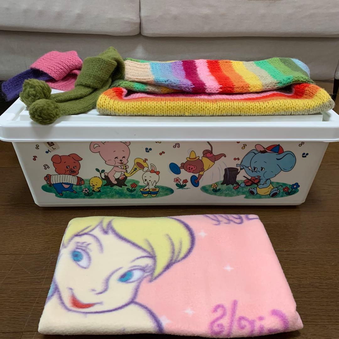 昭和レトロポップ　アンティーク衣装ケース・手編みセーター　4点セット