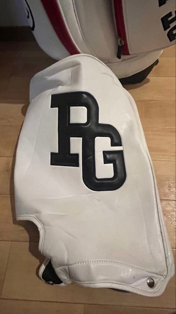 パーリーゲイツ　キャディバック　ホワイト&レッド　スマイル　ヘッドカバー　セット