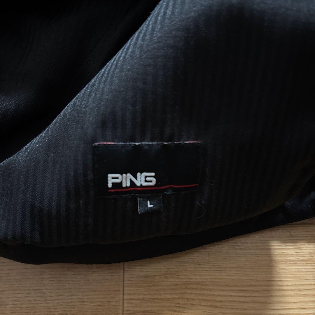 PING ピン　トライストレッチ高機能中綿プルオーバー　ブラック　Lサイズ