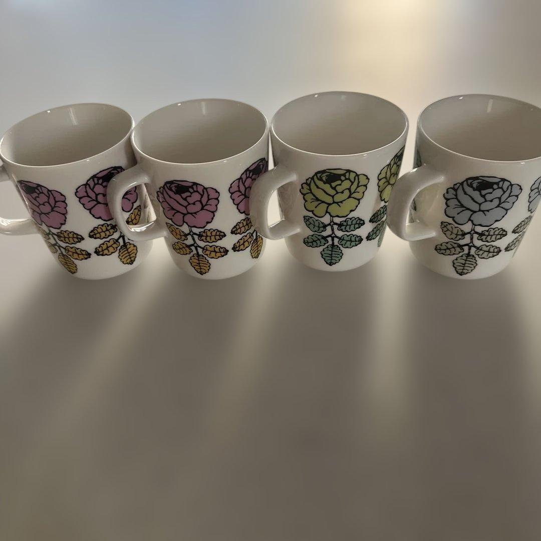 Marimekko マリメッコ　マグカップ　ヴィヒキルース　廃盤4個セット