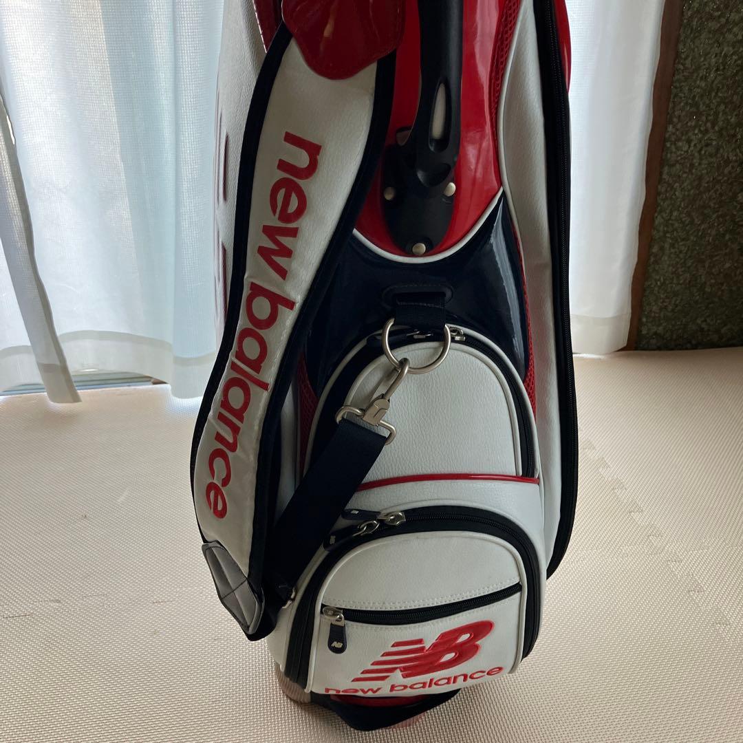 new balance ゴルフキャディバッグ ホワイト/レッド
