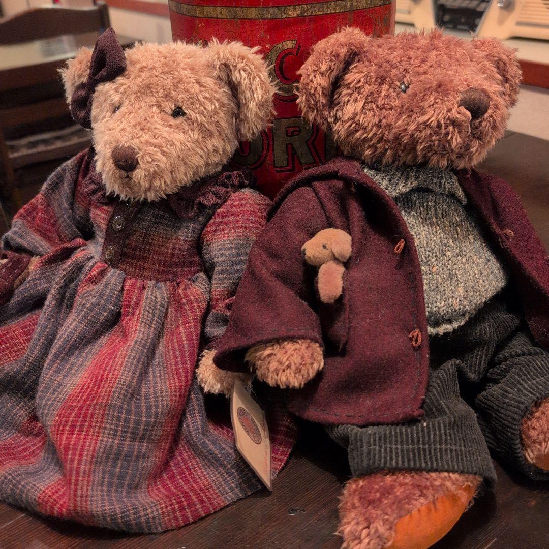 RUSS社　テディベアペアビンテージドール