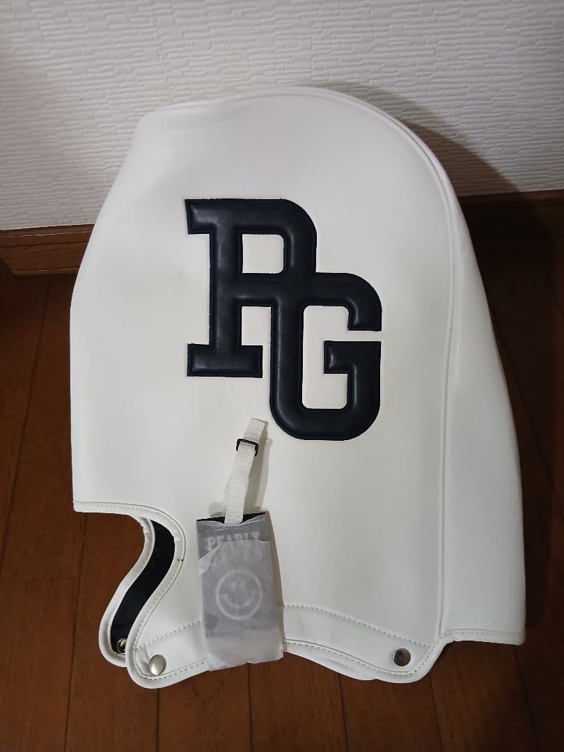 PEARLY GATES ゴルフバッグ ホワイト/レッド/ヘッドカバーフルセット