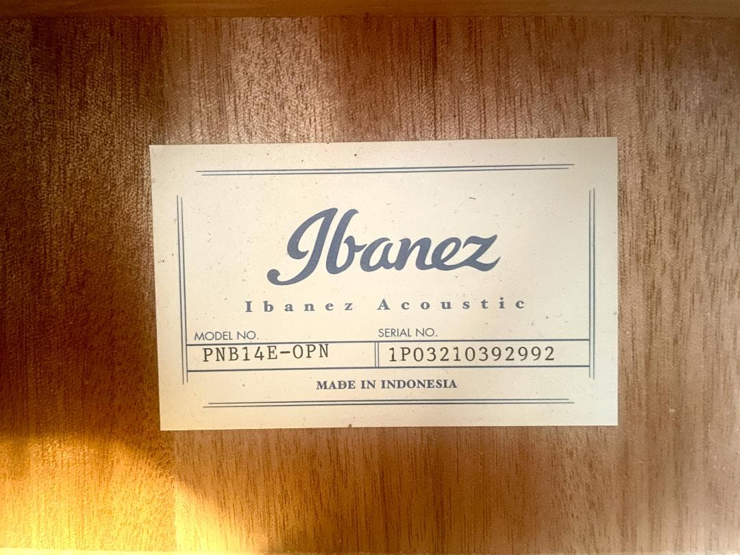 Ibanez PNB14E-OPN アコースティックベース / 新品BN弦交換済