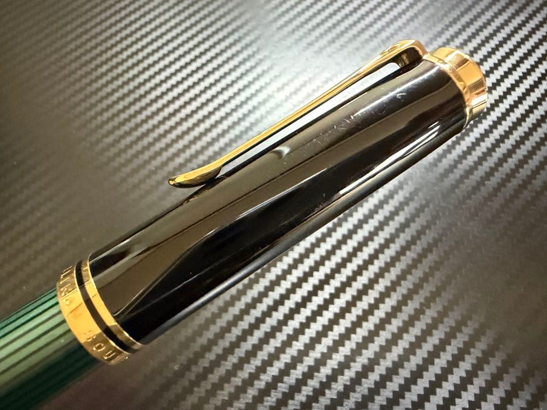 極美品 ペリカン スーベレーン M800 緑縞 EF 極細字