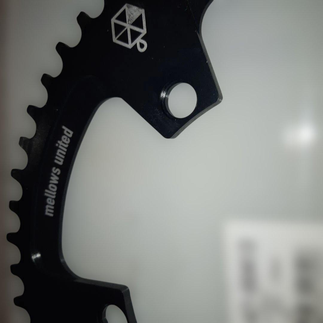 【美品】メローズユナイテッドピースキーパー チェーンリング54Tピューターグレイ