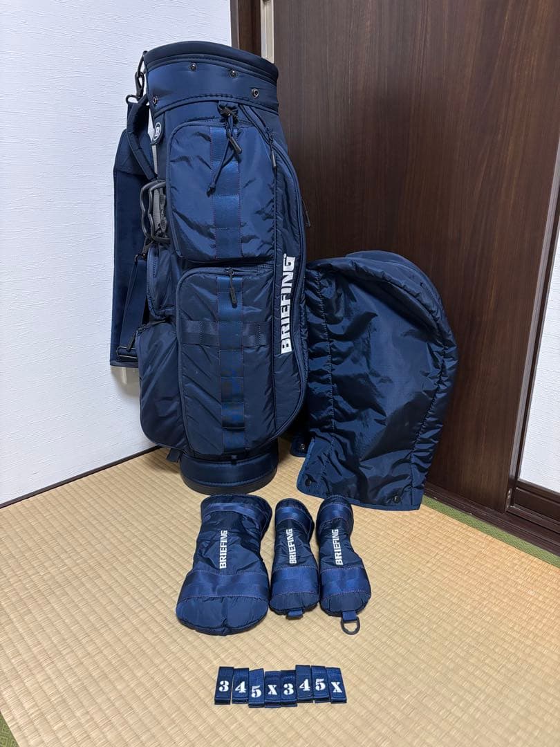 ブリーフィング　キャディバッグ　CR-06 #01 ネイビー ヘッドカバー付き