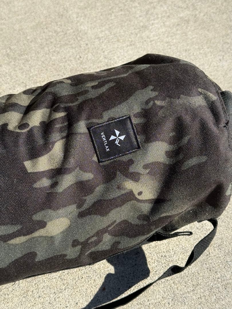 VENTLAX 2WAY タクティカルコット 軽量3kg (ブラックカモ)