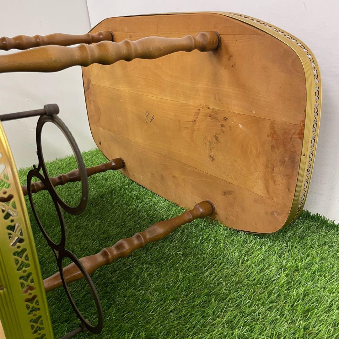 ワゴン キッチンワゴン イタリア製 アンティーク　象嵌