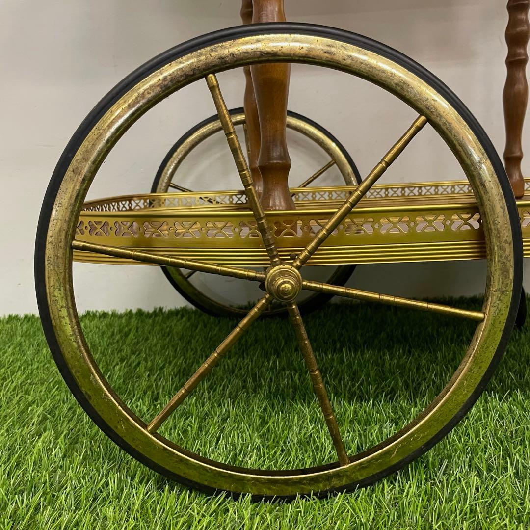 ワゴン キッチンワゴン イタリア製 アンティーク　象嵌