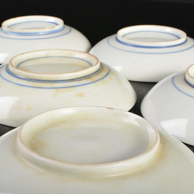 和食器　瀬戸焼　古瀬戸　染付　桜メダカ文　盛塩皿　皿　十三客　V　R7265