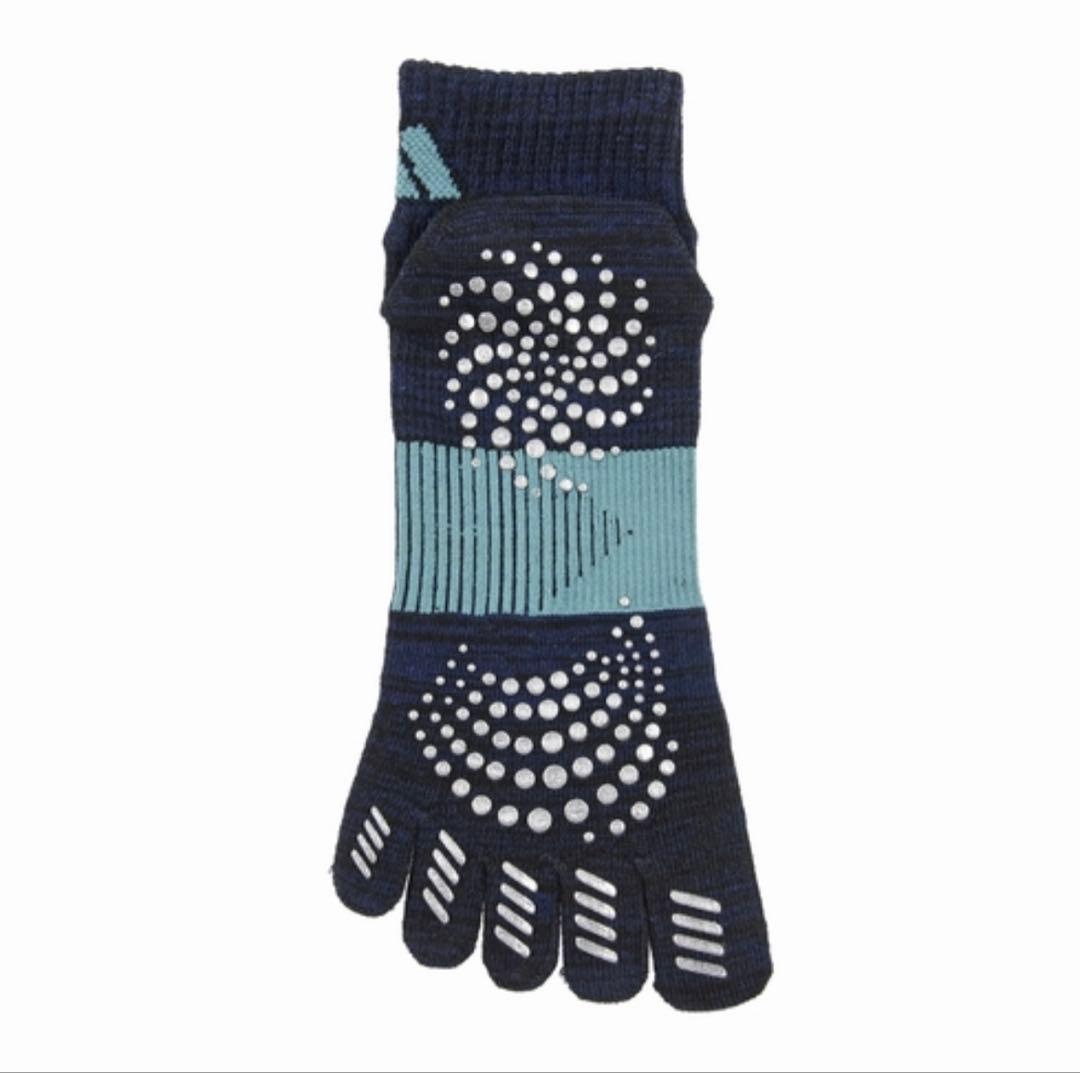 ショート丈【アディダス×福助】五本指ソックス 滑り止め付き 38足セット