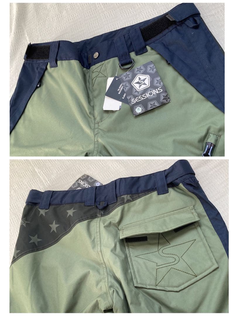 【新品】sessions セッションズ　セットアップ　星条旗柄　スノーウェア