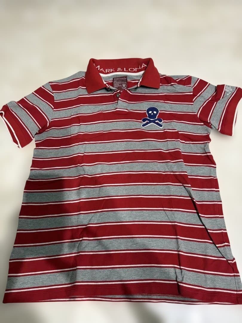 マークアンドロナポロシャツ2枚と白スカル迷彩パンツ1枚の3点セット