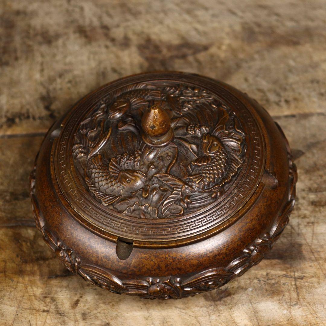 灰皿 リビング 茶室 茶台 香炉 置物 銅器 銅製品