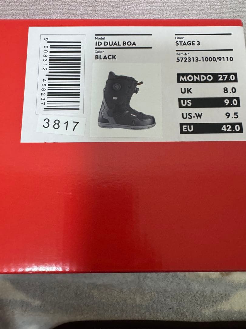 スノーボード　DEELUXE ID DUAL BOAブラック　27cm