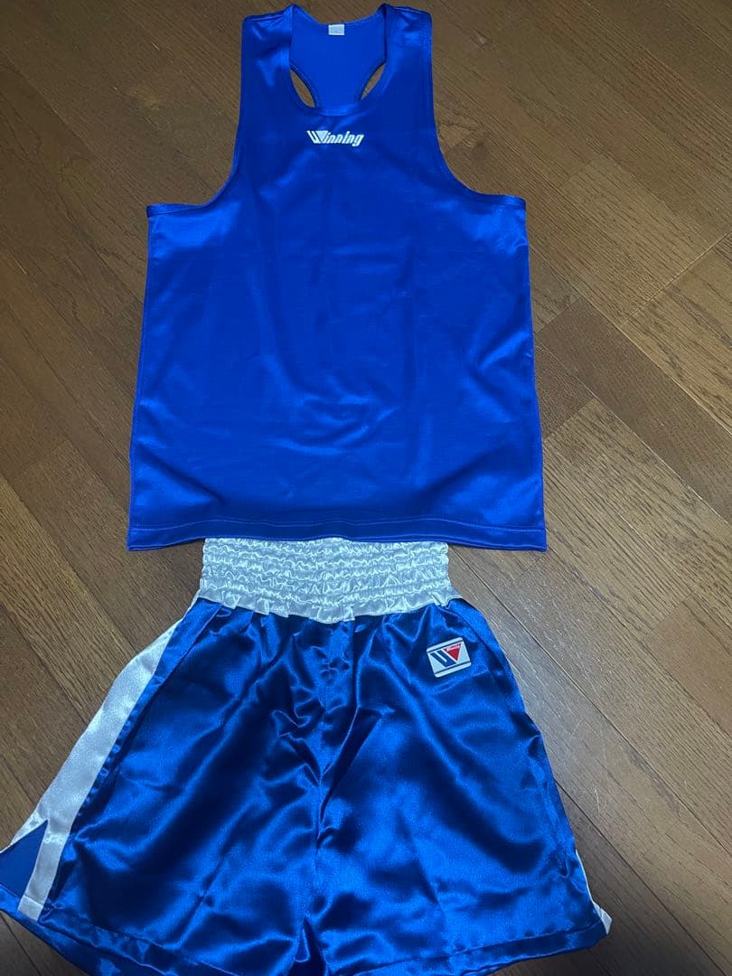 winning ボクシング公式　ユニフォーム青 S-M
