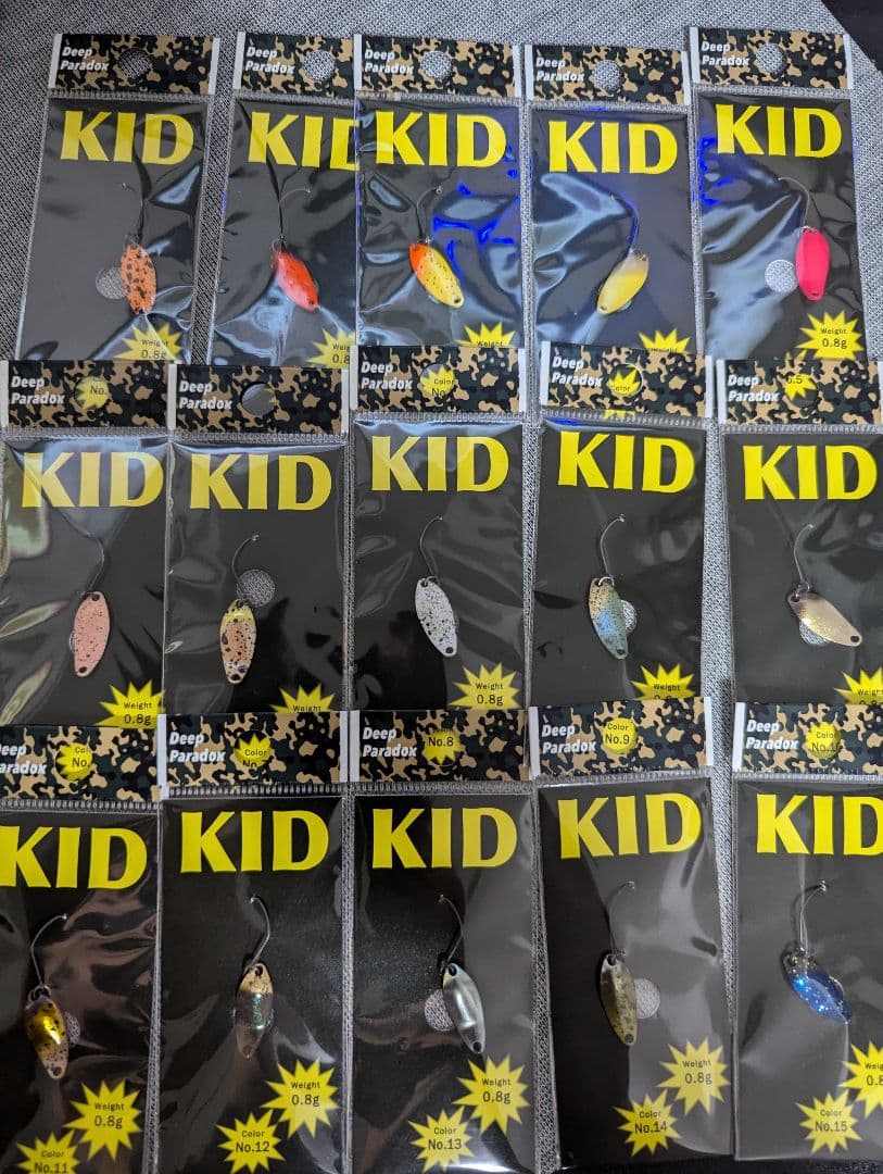 ディープパラドックス KID 0.8g 全15色セット