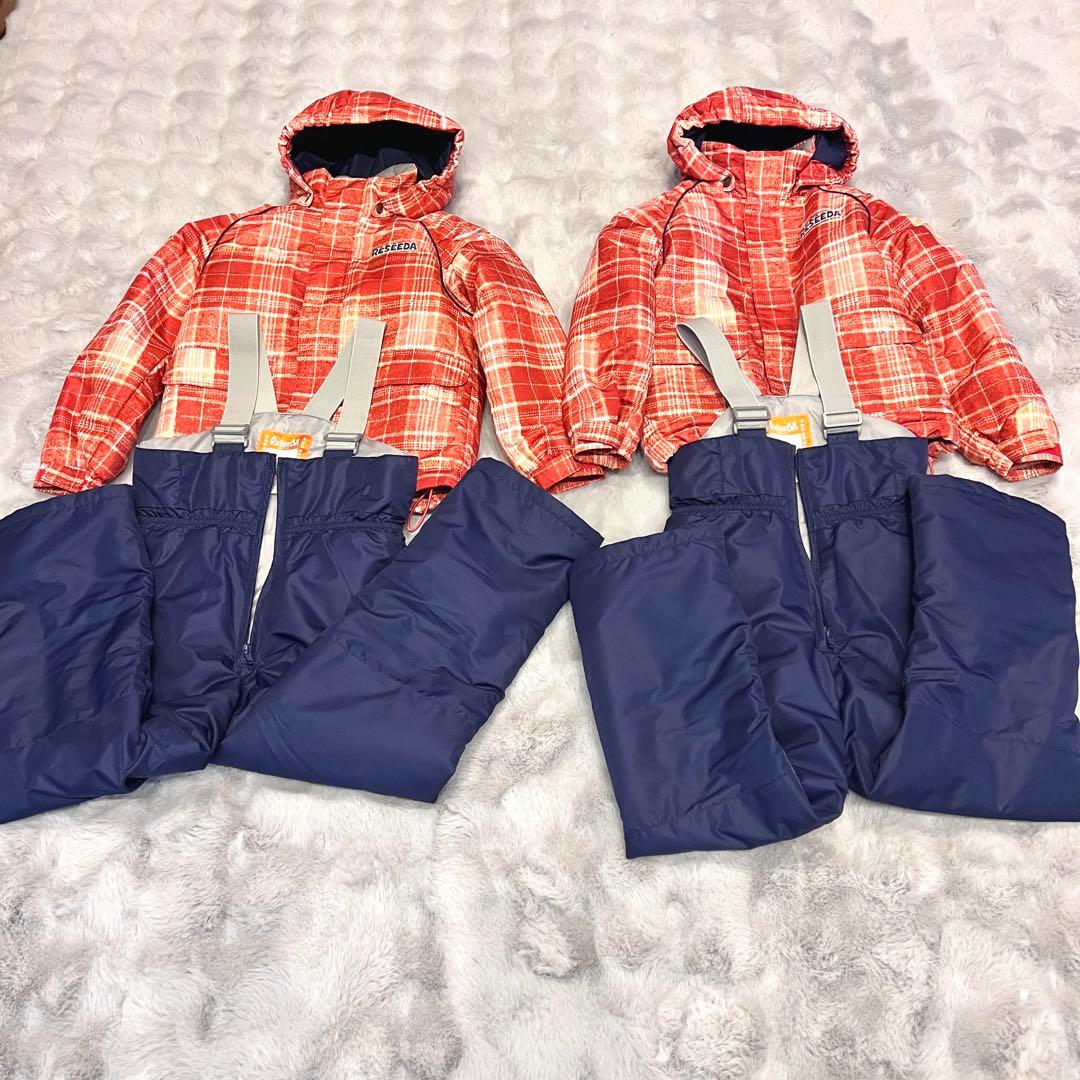 良好　双子　子ども用　レセーダ　スキーウェア　セット　120 レッド