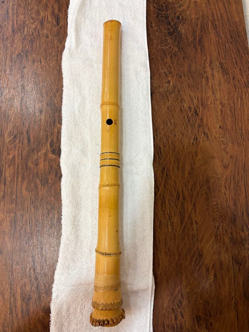 尺八　竹治　銀三線　竹製　琴古流　約51,5cm