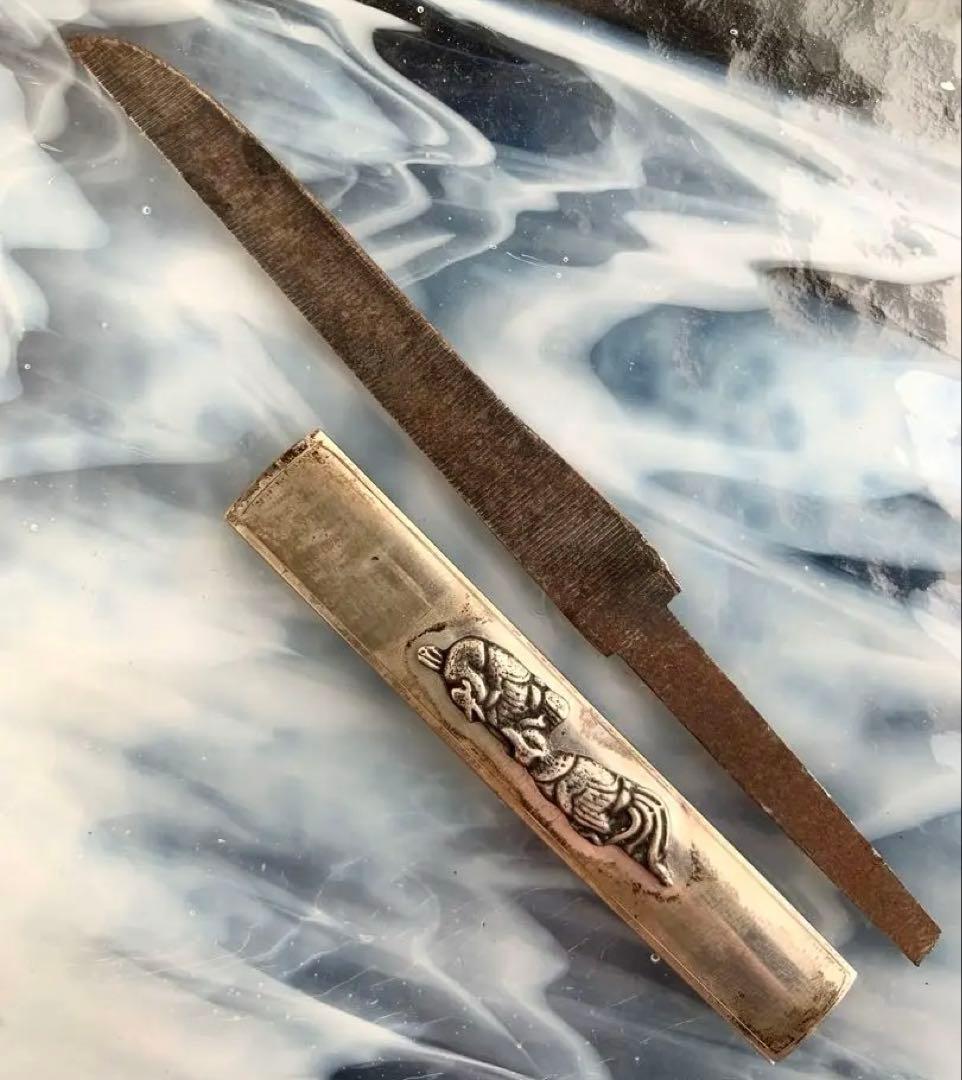 小柄　朱雀図小袋　刀装具（15cm以下の合法サイズ）