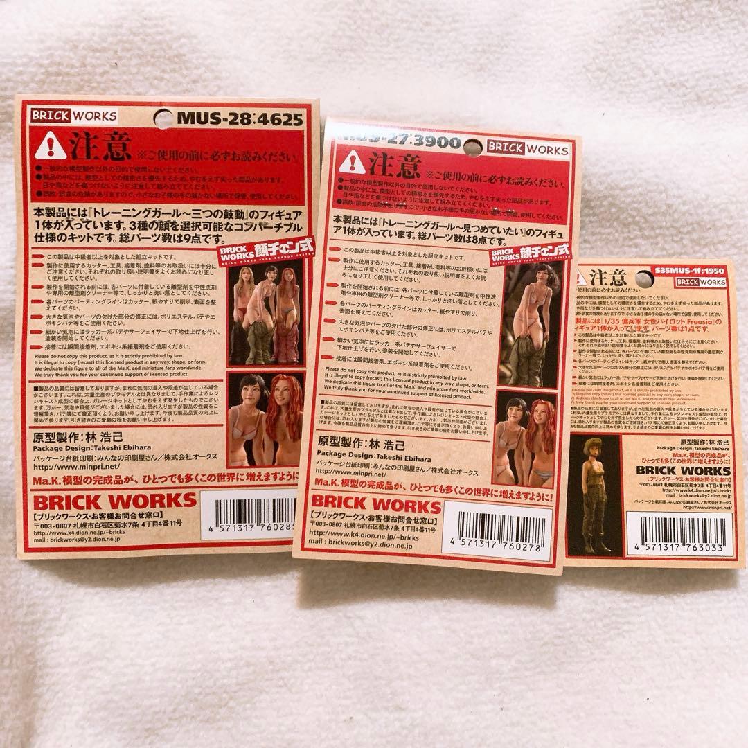 ブリックワークス Ma.K. 1/20 トレーニングガール他 3種セット