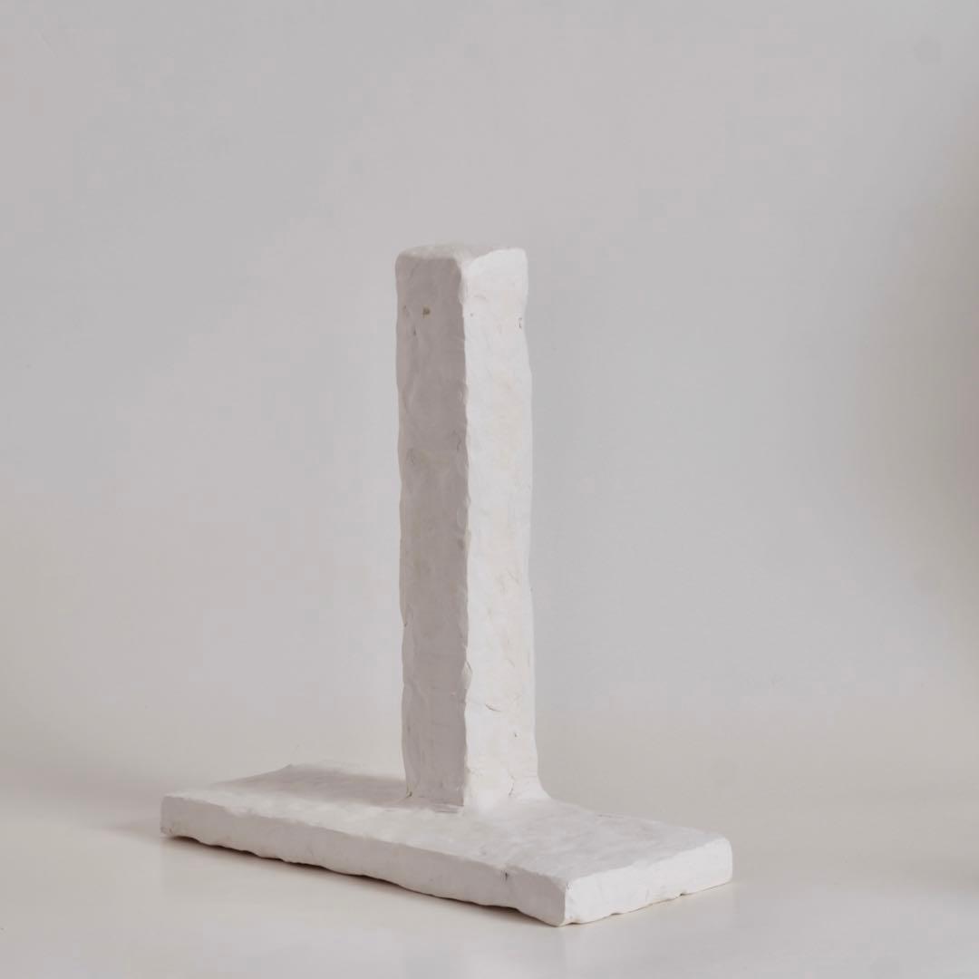 石塑粘土 立体作品 「高い塔の家」 現代美術 sculpture