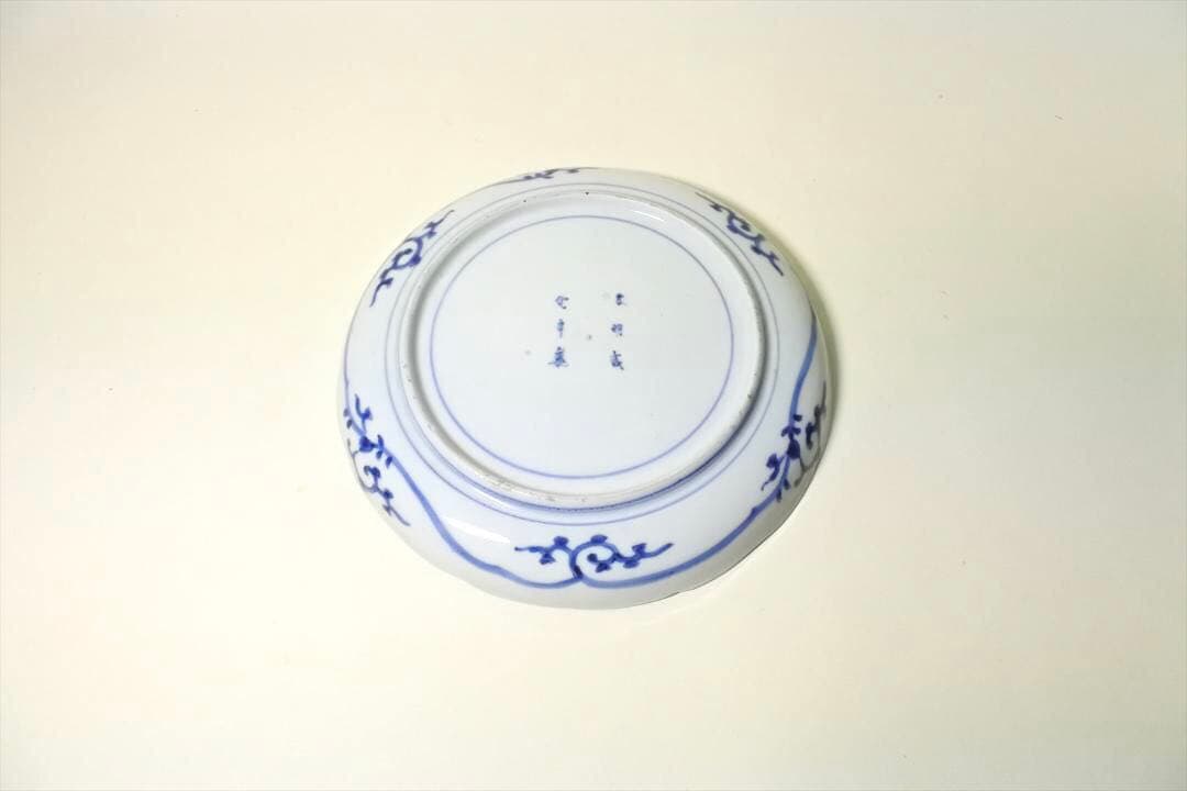 江戸中期〜後期　伊万里　染付　中皿　骨董品　アンティーク　h