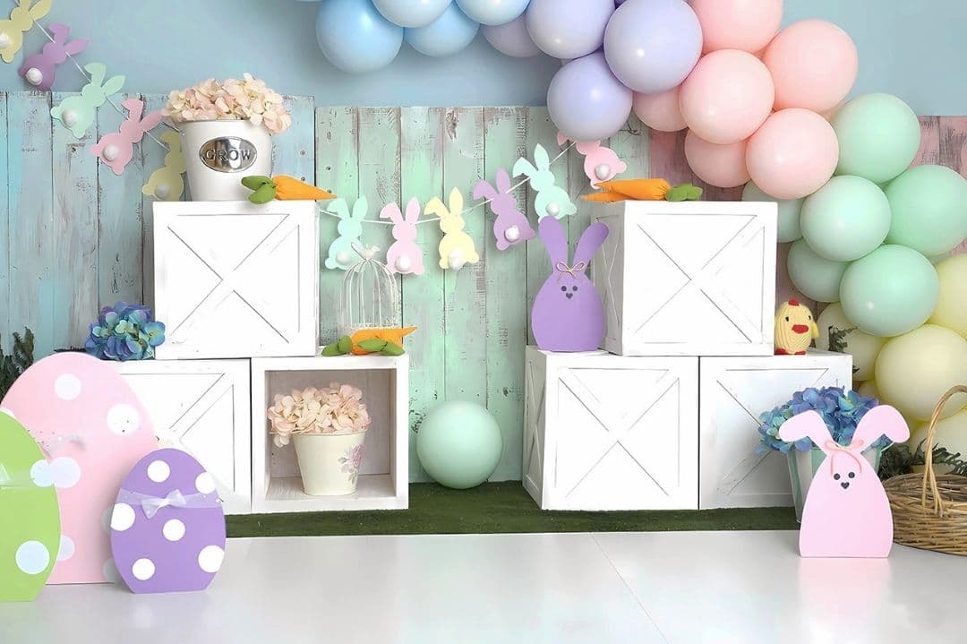 背景布【イースターCA】サンプル80×120cm　4月　ペット撮影用フォトブース