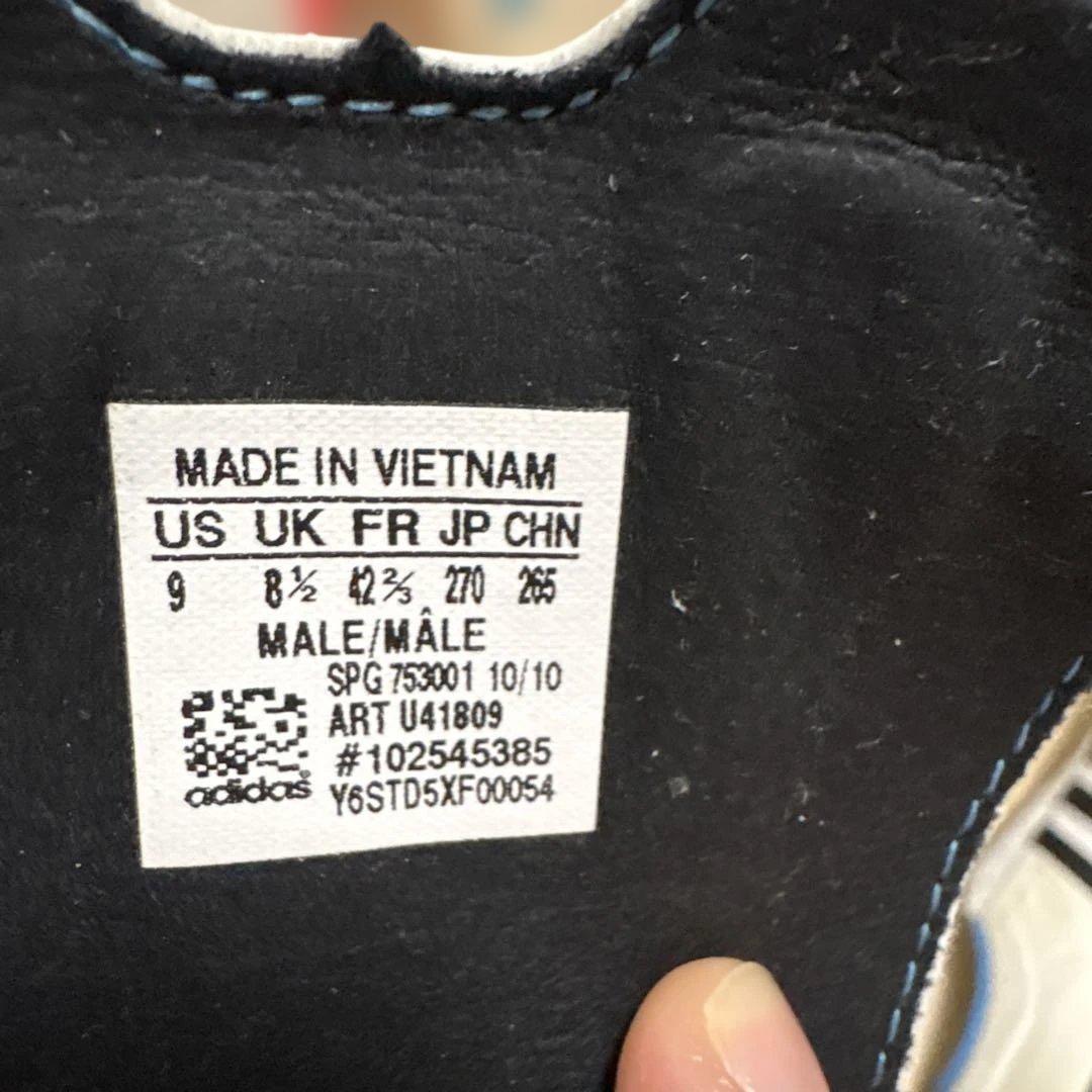 adidas サッカーシューズ ホワイト/ブラック サイズ9