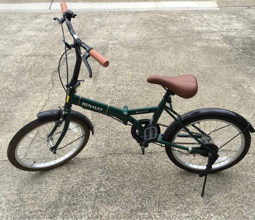 ルノー　折りたたみ自転車　緑　中古