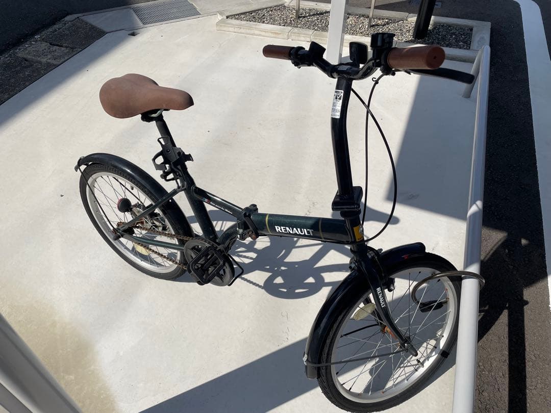 ルノー　折りたたみ自転車　緑　中古