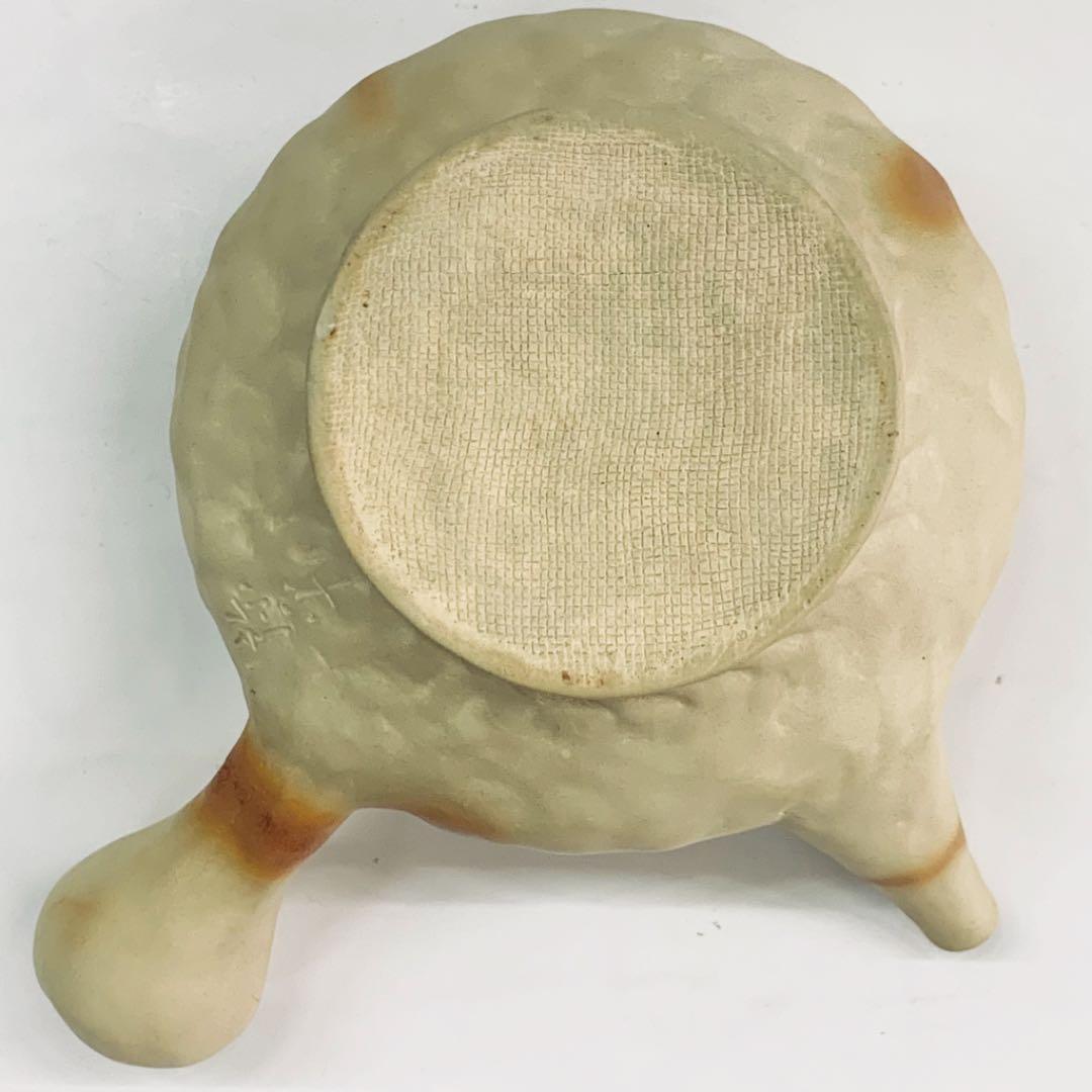 【茶注7   手捻　火襷　玉獅子】間野弥平　共箱