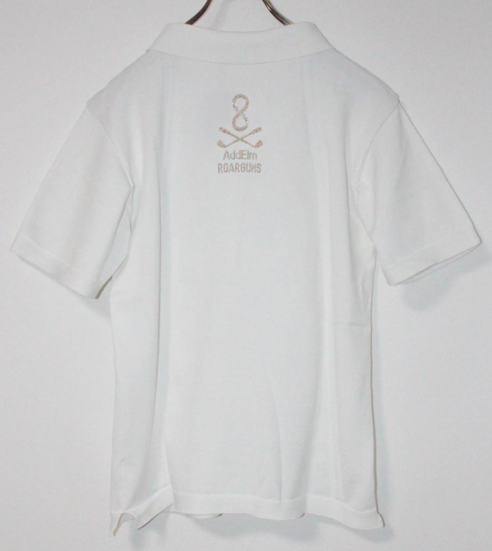 新品 ロアーガンズ AddElm ロゴスタッズワッペン ニットポロシャツ L相当