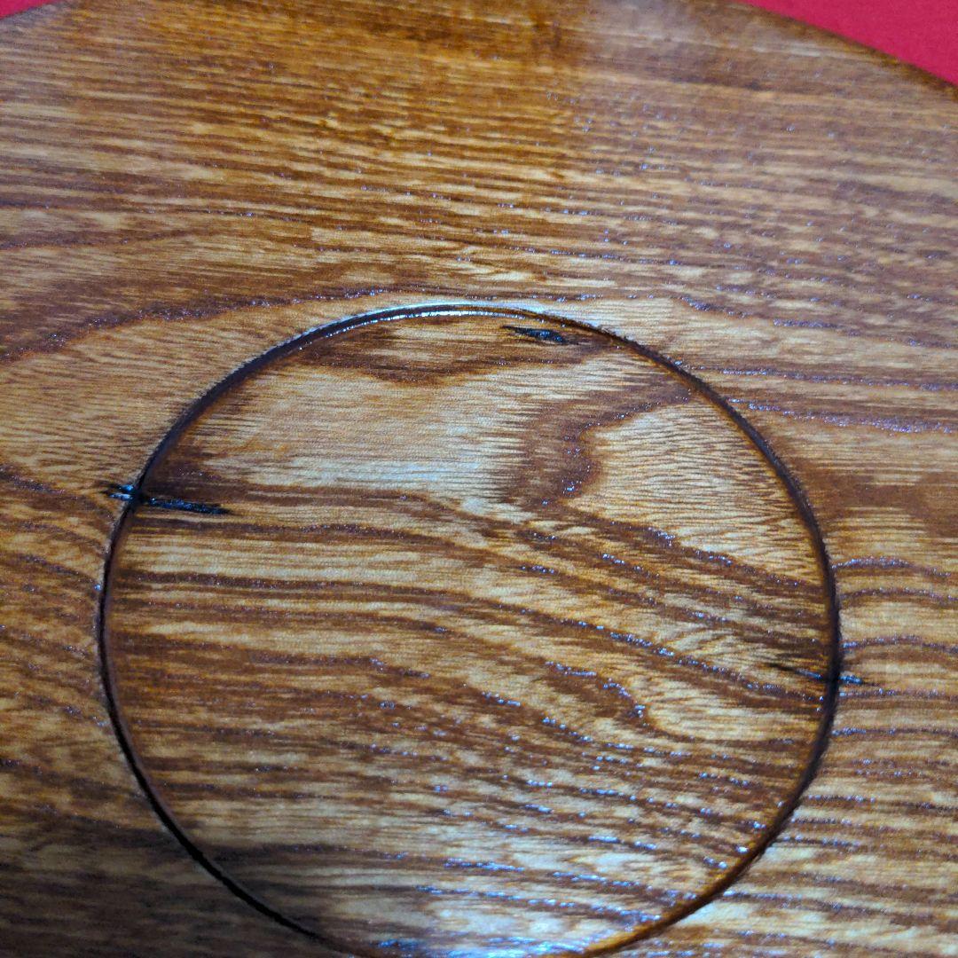 欅　くり抜き　丸盆　２個セット