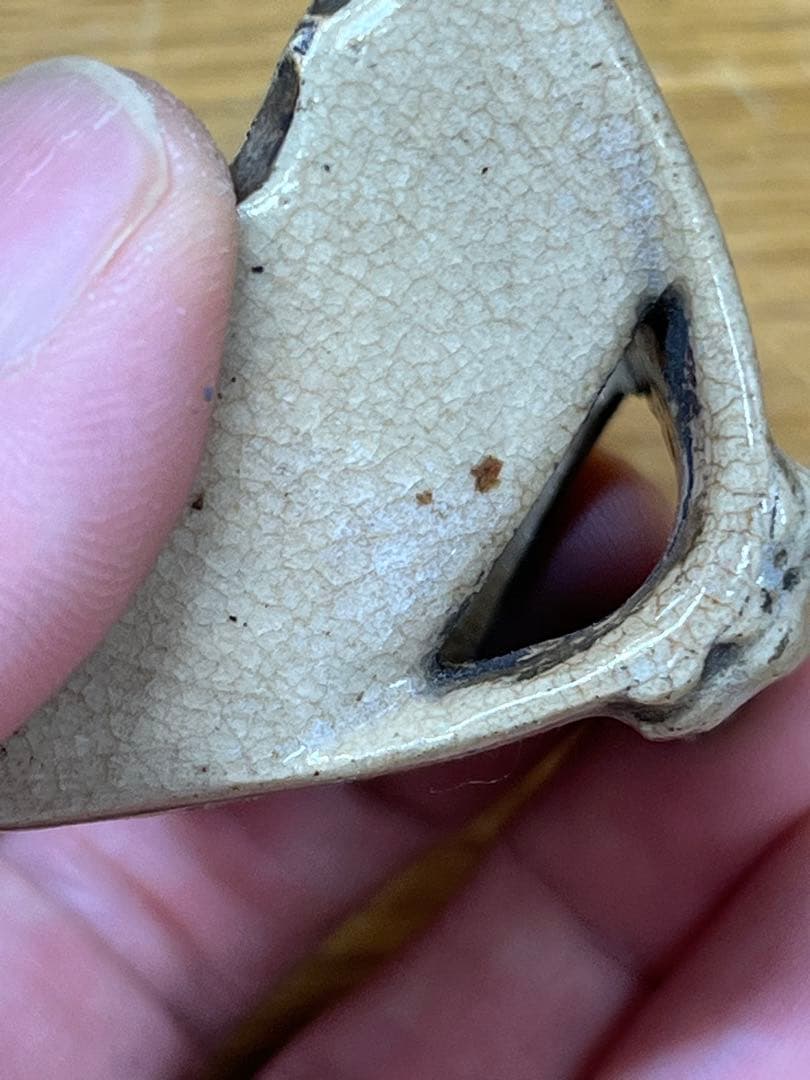 時代物　骨董品　古志野香合　 茶道具