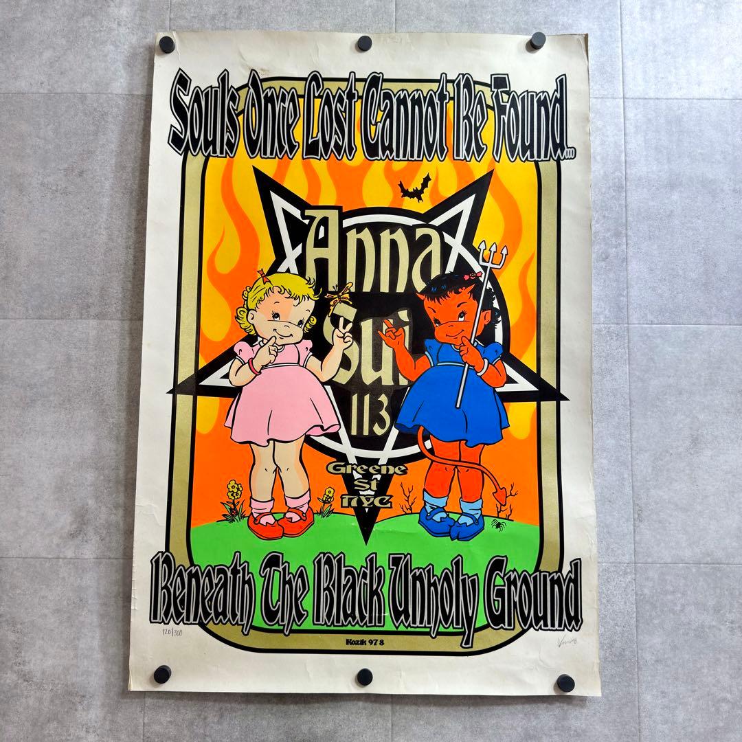 97年製 Kozik x Anna Sui シルクスクリーン印刷 超レアポスター