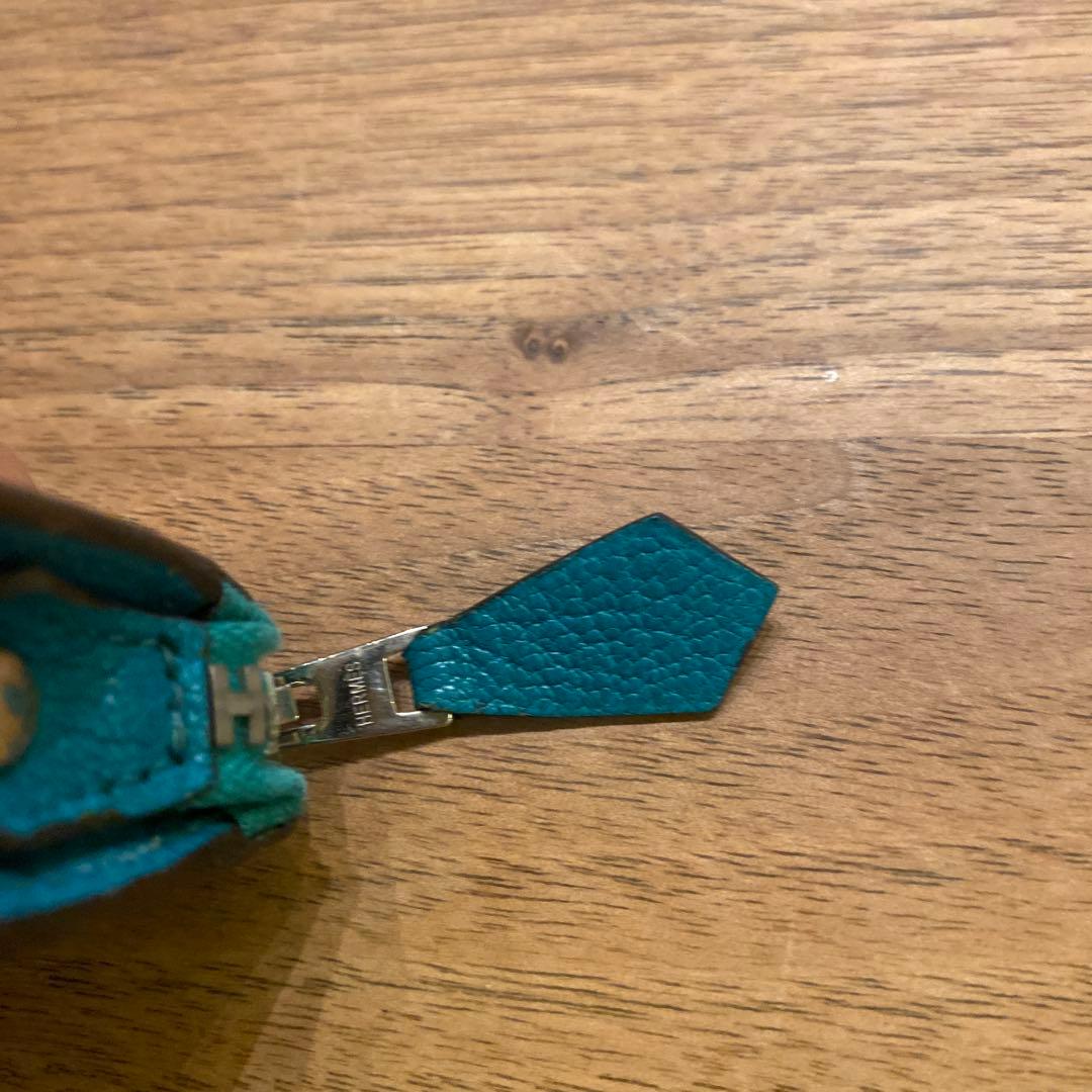 レザー製筆箱 緑色と青色