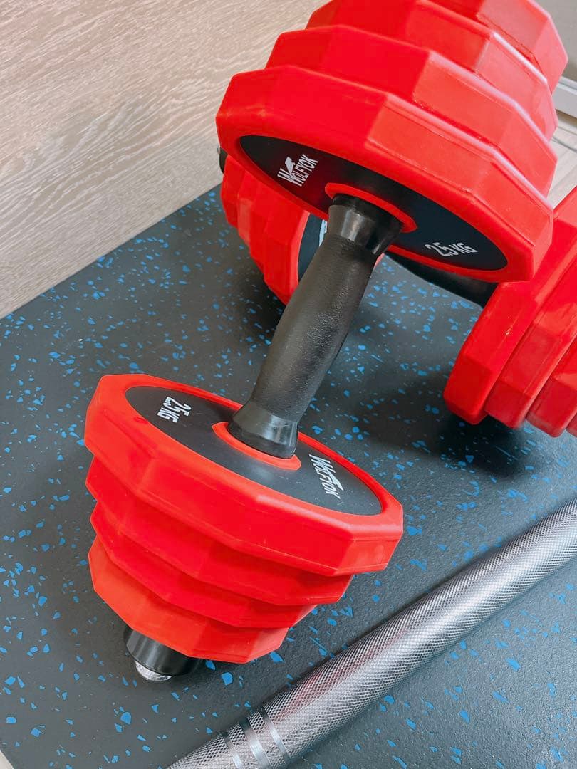 宅トレに最適♪Wolfyok 25kg 可変式ダンベル