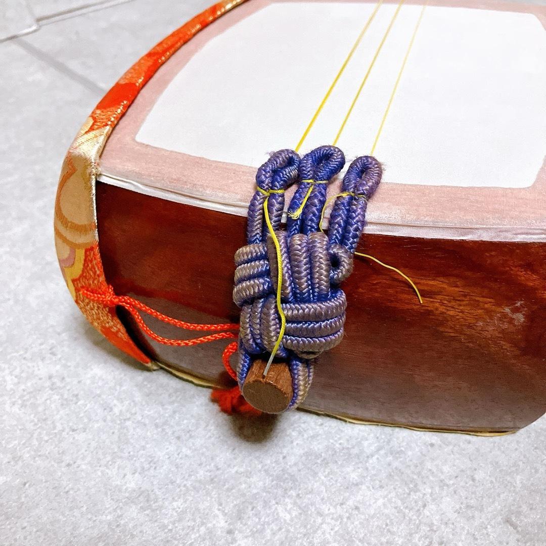 三味線 中棹 花梨 山サワリ 地唄 民謡 撥 駒 和楽器 三つ折 レザーケース付