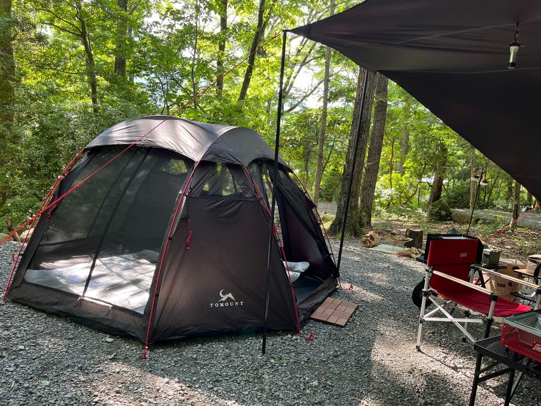 tomount ドームテント 自立式 2〜3人用 黒