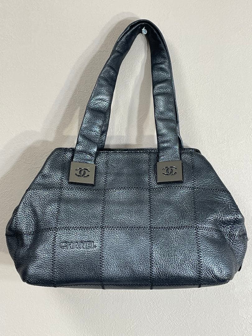 シャネル CHANEL トートバッグ チョコバーハン ドバッグ キャビアスキン