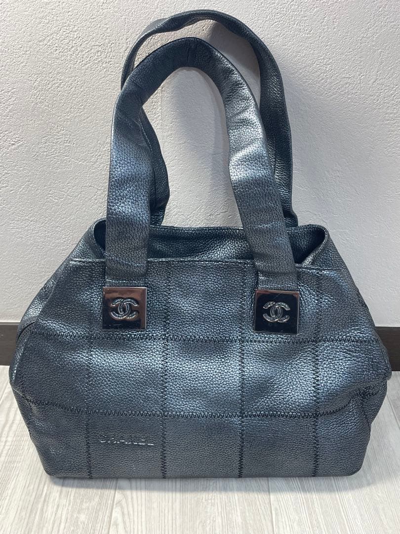 シャネル CHANEL トートバッグ チョコバーハン ドバッグ キャビアスキン