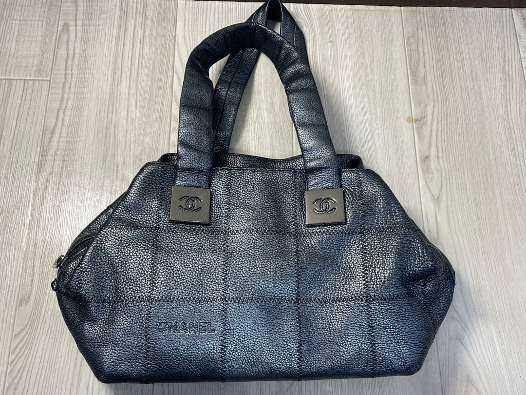 シャネル CHANEL トートバッグ チョコバーハン ドバッグ キャビアスキン