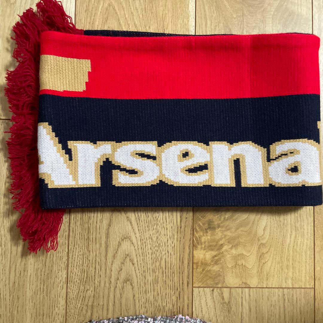 アーセナル ニットスカーフ 赤・紺