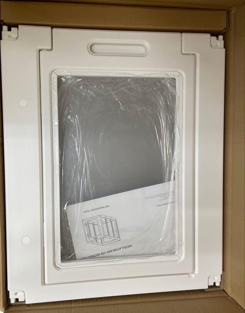 HAKOPE 圧迫感のないクリアサークル ペットサークル (6面パネルホワイト)