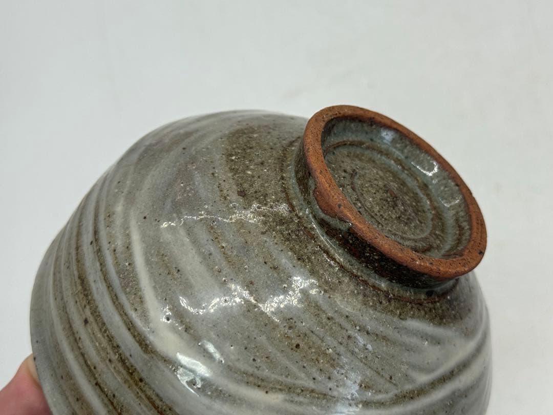 坂田甚内作　刷毛釉茶碗　茶道具　益子　名人作　送料込み250606