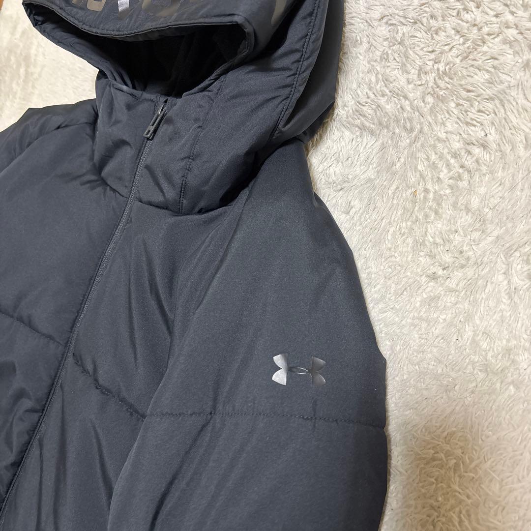 アンダーアーマー　UAインサレーテッド ロングコート フーディー　ブラック