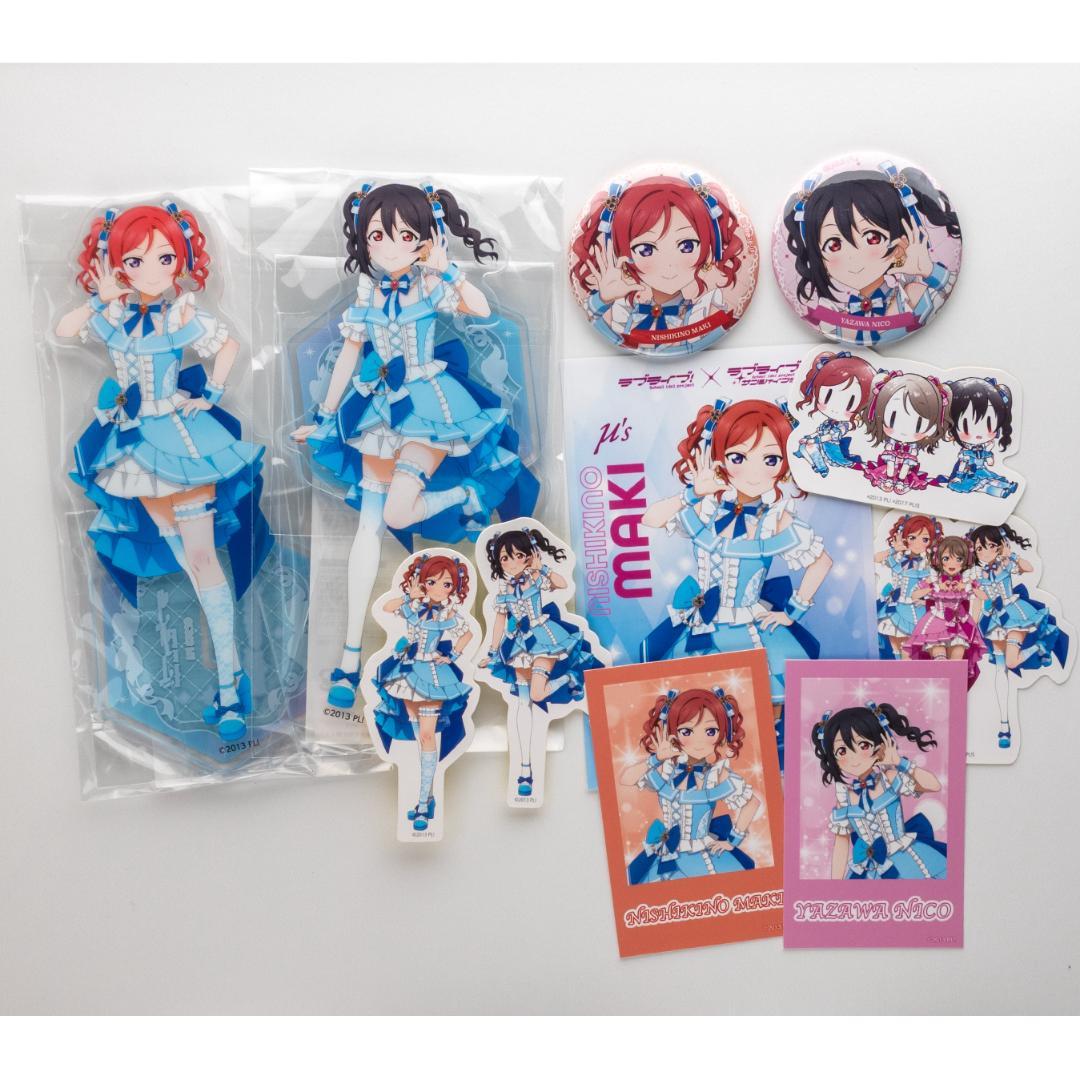 ラブライブ！μ's 矢澤にこ 西木野真姫 渡辺曜 缶バッジ カード グッズセット