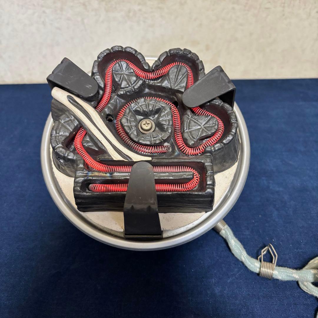 風炉/茶釜/電熱器/唐銅鬼面風炉/野々田製電熱器/敷板/茶道具/お点前道具